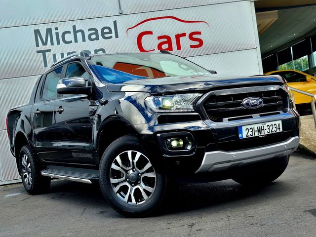 Image for 2023 Ford Ranger 2.0 Diesel Wildtrack Double Cab Automatic, Black Leather, Heated Seats, Heated Steering Wheel, 18” Diamond Cut Alloys, Electric Cargo Cover, Towbar, Reverse Camera, Sat Nav