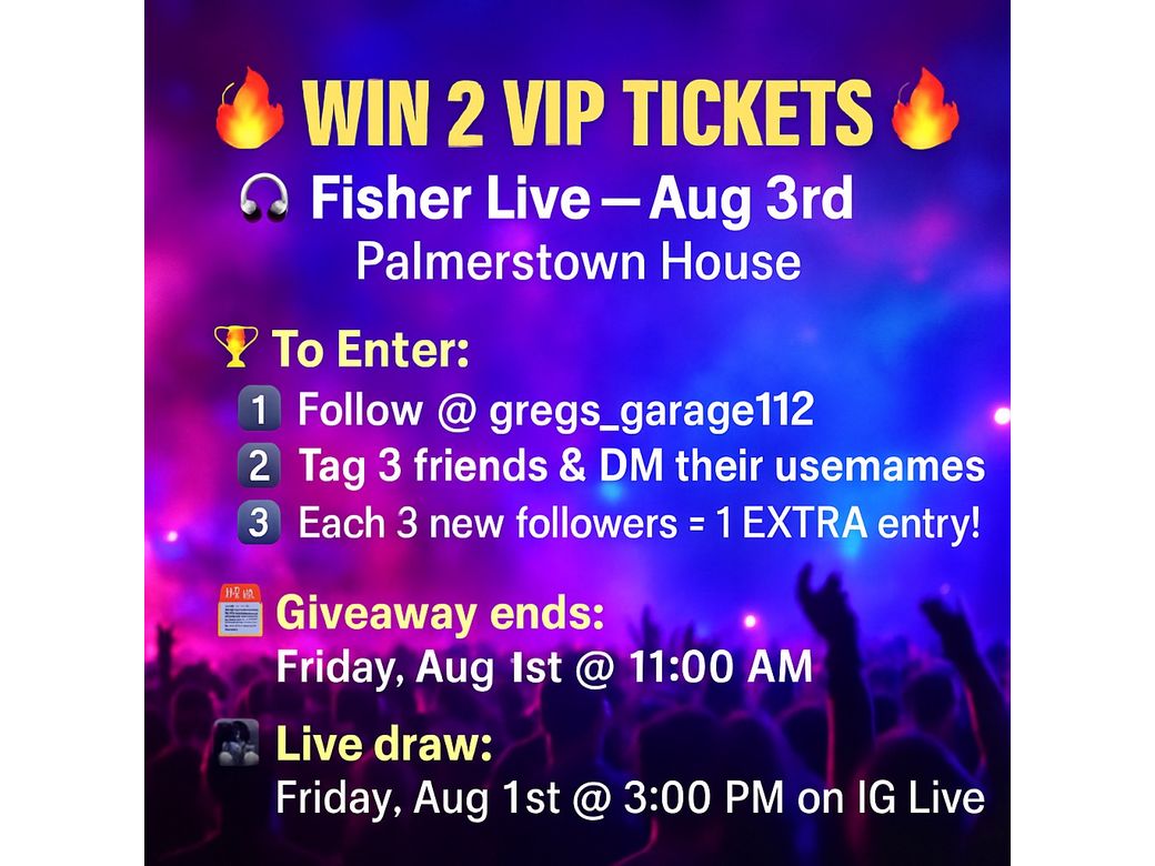 Image for 2025 AC 16 Fisher Concert tickets Draw