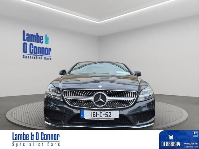 Image for 2016 Mercedes-Benz CLS Class 350 D AMG SPORT * 	MAGNETITE BLACK METALIC / BEIGE LEATHER * SAT NAV *18" AMG WHEELS * HEATED SEATS * REVERSE CAMERA * 