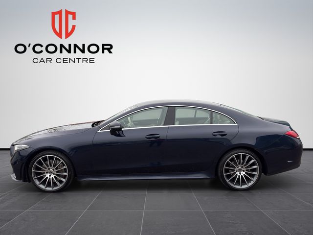 Image for 2019 Mercedes-Benz CLS Class "Blue beauty outside, white luxury inside — this CLS is pure class in motion"