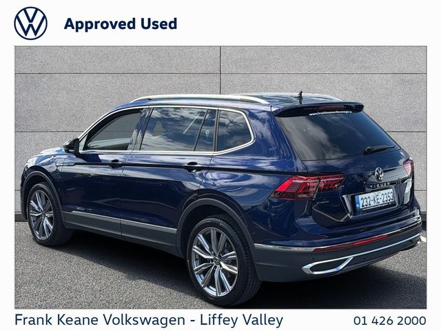 Image for 2023 Volkswagen Tiguan Allspace ELEGANCE AUTO 2.0 TDI 150HP *7-SEATER* *ATLANTIC BLUE METALLIC* *SUNROOF* *ELECTRIC TAILGATE* *REAR VIEW CAMERA* *HEATED SEATS* *PCP AVAILABLE FROM €299PM*