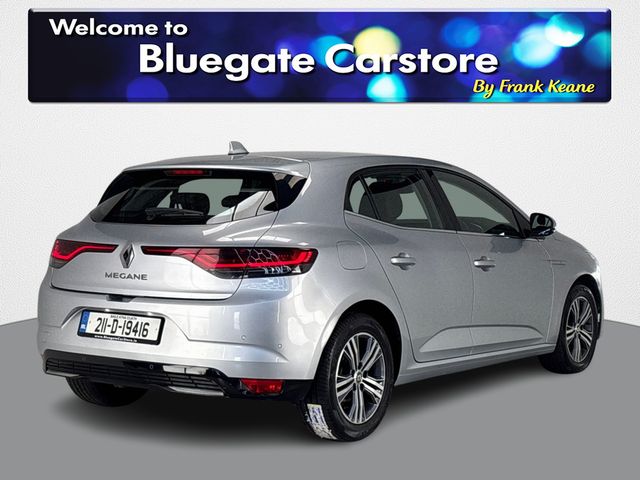 Image for 2021 Renault Megane IV ICONIC BLUE DCI 115**MULTIFUNCTIONAL STEERING WHEEL**DIGITAL DASH**AMBIENT LIGHTING**KEYLESS START**BLACK CLOTH INTERIOR**ELECTRIC HANDBRAKE**AIR CONDITIONING**TOUCH SCREEN MEDIA DISPLAY**