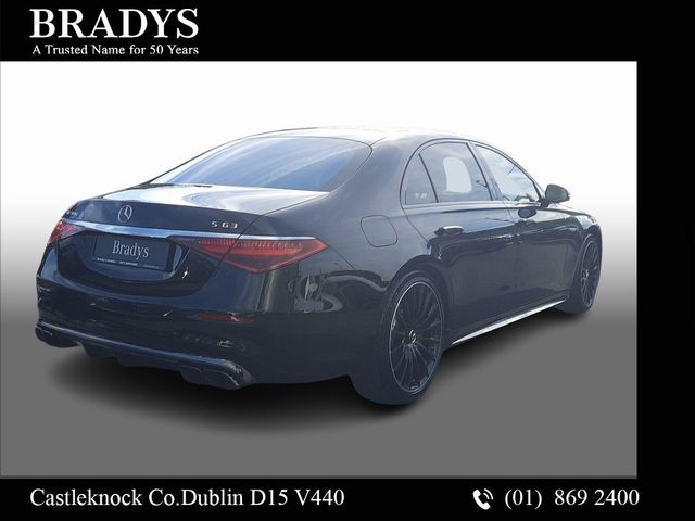 Image for 2025 Mercedes-Benz S Class S63 AMG 4Matic V8 Biturbo E-Performance--Panoramic Sunroof, Night Package, Multispoke Alloys, Rear Axle Steering