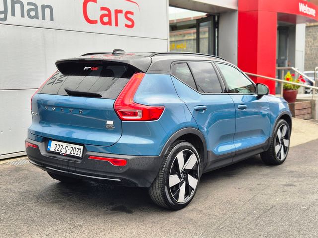 Image for 2022 Volvo XC40 Recharge Ultimate, 20" Alloys, Electric & Heated Seats, 360 Camera, Electric Tailgate - First Registered September 2022 - Trade in Price €25, 999