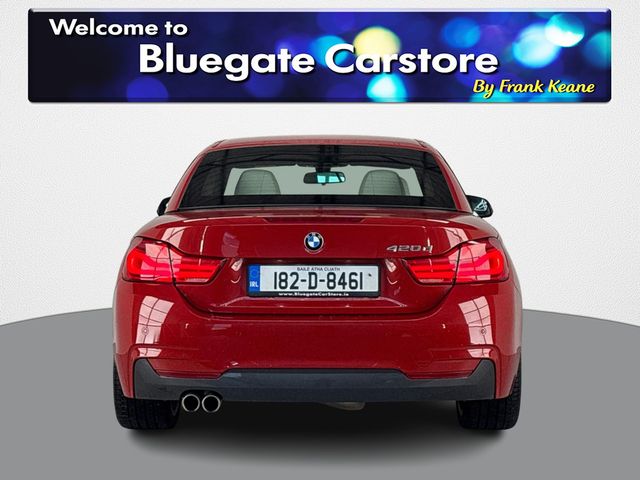Image for 2018 BMW 4 Series M SPORT HARD TOP CONVERTIBLE**NEW 19" BLACK ALLOYS DUE**CREAM LEATHER HEATED MEMORY SEATS**DUAL CLIMATE**MULTIFUNCTIONAL STEERING WHEEL**HEATED NECK SCARF**PARKING SENSORS**SAT NAV**BLUETOOTH MEDIA**
