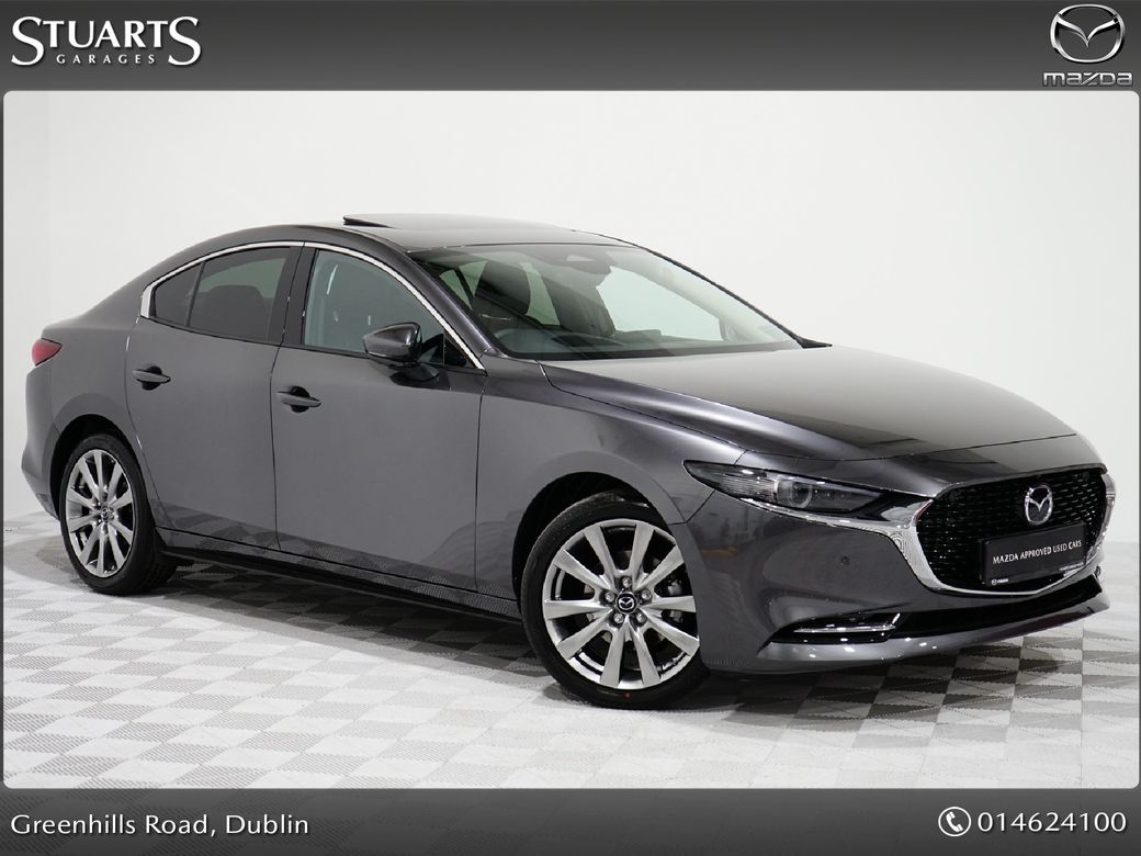 Image for 2026 Mazda Mazda3 SKYACTIV X 2.0 186ps EXCLUSIVE LINE AUTO, *REAR CAMERA, SUNROOF, WIRELESS CHARGER, PRIVACY GLASS, 18 INCH CHROME ALLYS, KEYLESS, HEADS UP, NAV, TRAFFIC SIGN RECOGNITION, REAR CAMERA, ADAP CRUISE, LANE