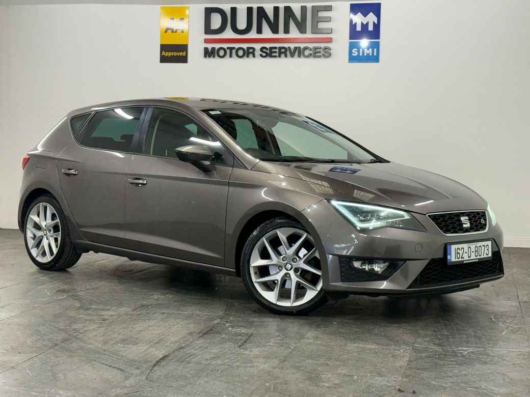 Image for 2016 SEAT Leon **FR SPORT **150HP **DSG AUTO **18'' BRUSHED CHROME WHEELS **TOUCHSCREEN RADIO **BLUETOOTH **USB **AUX **DUAL CLIMATE CONTROL **REAR PARKING SENSORS **ELECTRIC FOLDING MIRRORS **