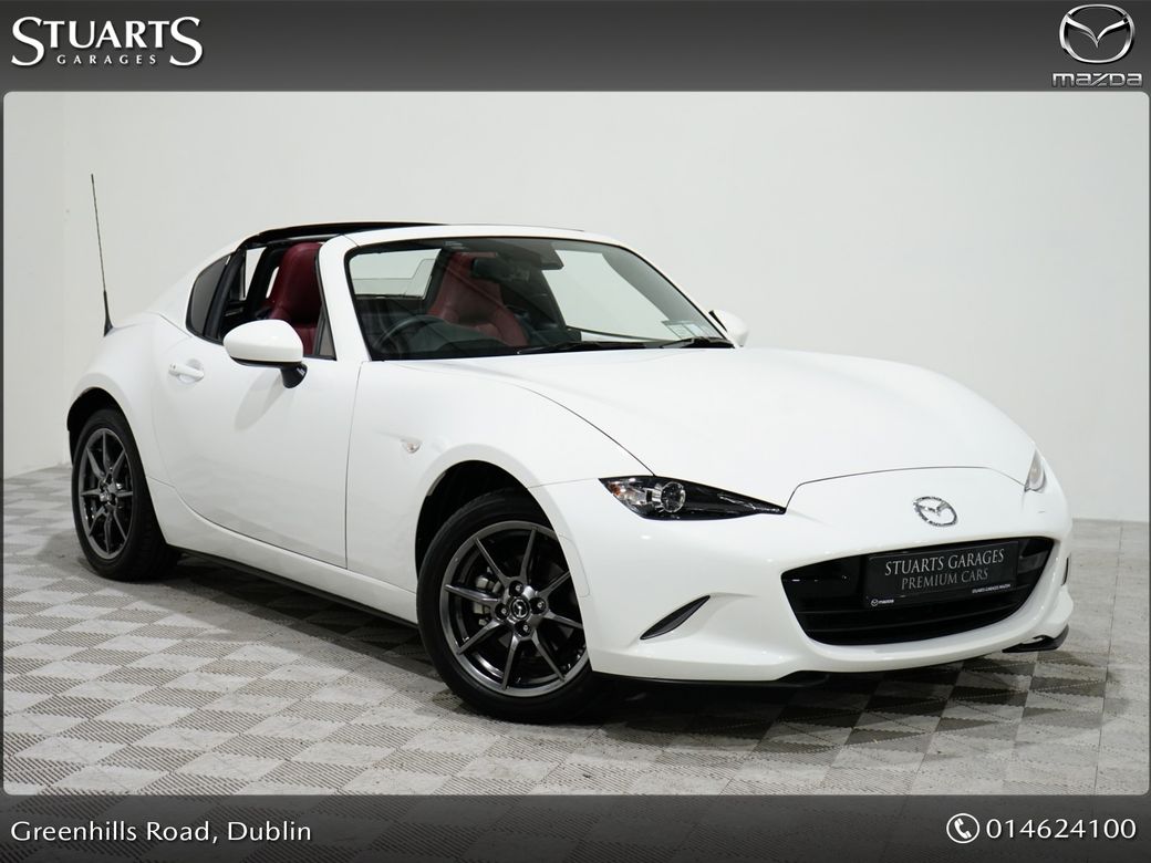 Image for 2020 Mazda MX-5 1.5 RF GT. HARDTOP IN SNOWFLAKE WHITE WITH OX-BLOOD LEATHER. HEATED SEATS, APPLE CARPLAY / ANDROID AUTO, 17” SMOKED ALLOYS, KEYLESS ENTRY