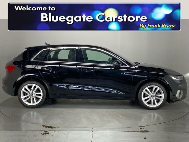 Image for 2024 Audi A3 SPORT 40 TFSI E S-A**MULTIFUNCTIONAL STEERING WHEEL**BLACK/BLUE CLOTH INTERIOR**DIGITAL DASH**TOUCH SCREEN MEDIA DISPLAY**SATNAV**CRUISE CONTROL**DUAL CLIMATE CONTROL**ISOFIX**ELECTRIC MIRRORS**