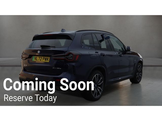 Image for 2022 BMW X3 30E M SPORT (PRO PACK / OYSTER LEATHER) X-DRIVE AUTOMATIC **ONE OWNER / TOP SPEC / 20" ALLOYS / APPLE CARPLAY / ADAPTIVE LED HEADLIGHTS / BMW M SEATBELTS / ELECTRIC BOOTLID /REVERSE CAMERA / SAT NAV**
