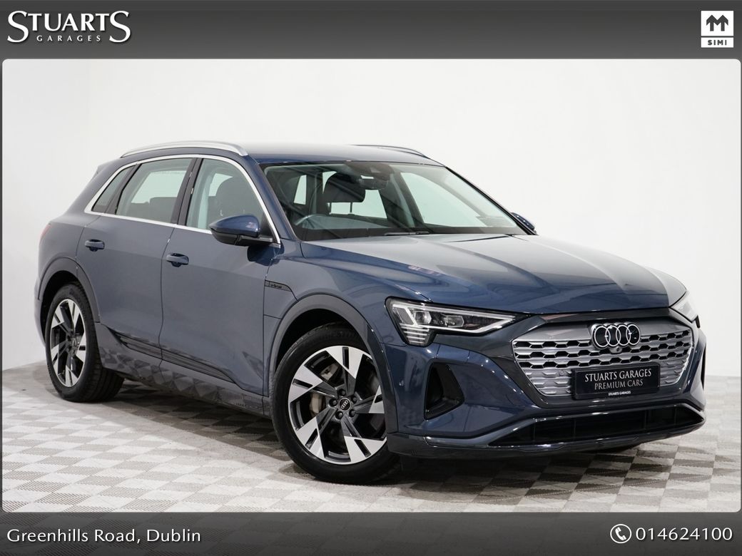 Image for 2024 Audi Q8 e-tron Q8 50 E-TRON QUATTRO SPORT: PLASMA BLUE WITH BLACK VOLCONA LEATHER, 21” DIAMOND CUT ALLOYS, FULL ELECTRIC SEATS WITH MEMORY, HEATED FRONT SEATS