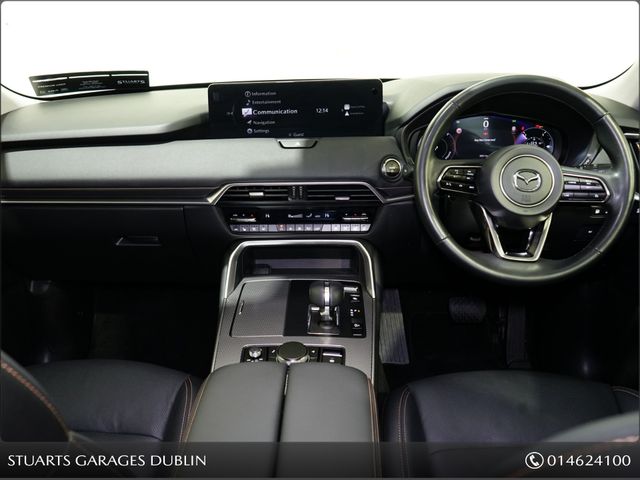 Image for 2024 Mazda CX-60 2.5 PHEV 327PS EXCLUSIVE LINE, COMFORT PACK, *RHODIUM WHITE WITH BLACK LEATHER, ADAPTIVE CRUISE CONTROL WITH PILOT ASSIST, ADAPTIVE LED HEADLIGHTS, UPGRADED 20 INCH ALLOY