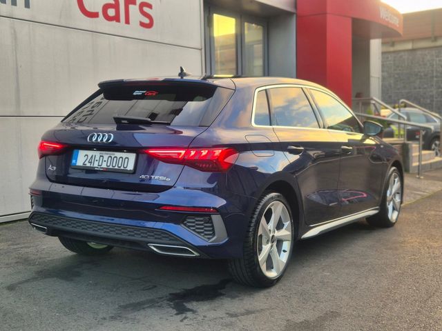 Image for 2024 Audi A3 40 TFSIe S Line 1.4 Petrol PHEV Sportback (204bhp) 18'' Alloys, Carplay, Black Leather - First Registered in May 2024 - Trade in Price €36, 888