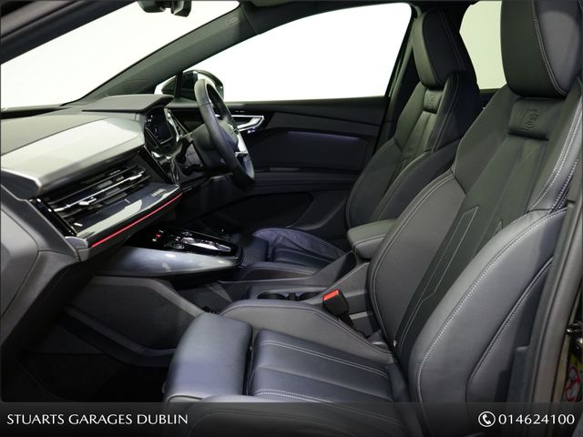 Image for 2024 Audi Q4 e-tron *SOLD DEPOSIT TAKEN*S/LINE 45 – BIGGER BATTERY* Q4 E-TRON SLINE SUV: MYTHOS BLACK METALLIC WITH FULL BLACK LEATHER, 20” ALLOYS, HEATED SEATS, REVERSING CAMERA