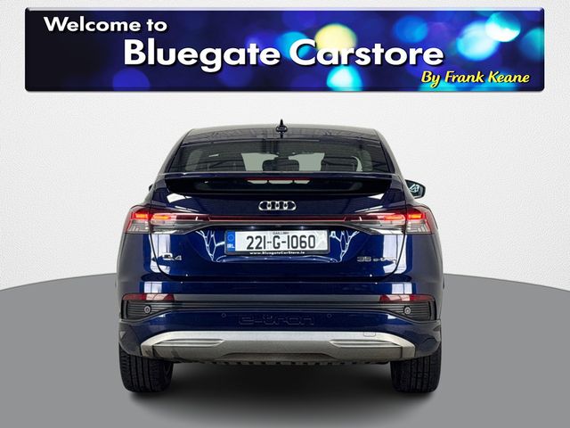 Image for 2022 Audi Q4 e-tron SPORTBACK 35 SPORT **FULL BLACK CLOTH INTERIOR**TOUCHSCREEN INFOTAINMENT SYSTEM**DIGITAL DASH**REVERSE CAMERA**PARKING SENSORS**ADAPTIVE CRUISE CONTROL**USB CHARGING PORTS**FRONT HEATED SEATS**