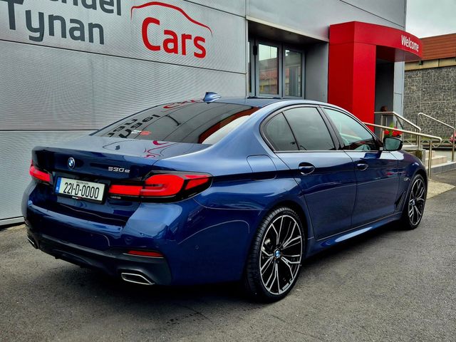 Image for 2022 BMW 5 Series 530e M Sport PHEV, Harmon Kardon, Heads Up Display, Wireless Charger, 20" Alloys, White Leather, First registered July 2022 - Trade in Price €37, 777.