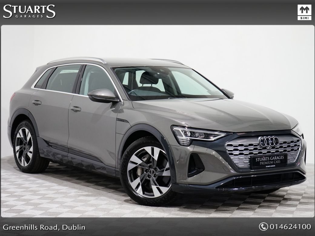 Image for 2023 Audi Q8 e-tron Q8 50 E-TRON QUATTRO SPORT: CHRONOS GREY WITH BLACK VOLCONA LEATHER, 21” DIAMOND CUT ALLOYS, FULL ELECTRIC SEATS WITH MEMORY, HEATED FRONT SEATS