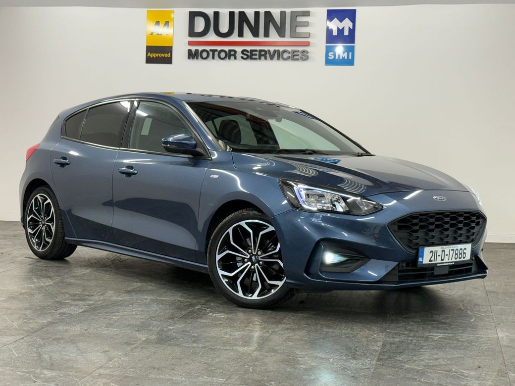 Image for 2021 Ford Focus **ST-LINE EDITION**MILD HYBRID**DIAMOND CUT ALLOYS**8"SYNC 3 TOUCHSCREEN MEDIA**SAT NAV**ANDROID/APPLE CAR PLAY**WIRELESS PHONE CHARGING**LANE DEPARTURE WARNING**FRONT AND REAR PARKING SENSORS**2 KEYS