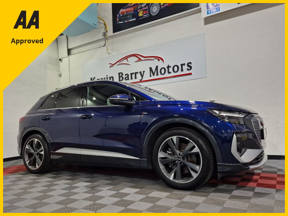 Image for 2023 Audi Q4 e-tron 40 S LINE (C&S PACK) 204BHP AUTOMATIC **ONE OWNER / ADAPTIVE CRUISE CONTROL / APPLE CARPLAY / ELECTRIC BOOTLID / FRONT & REAR PARKING ASSIST / SONOS PREMIUM SOUND / SAT NAV / REVERSE CAMERA**