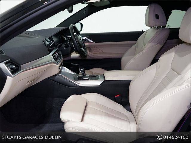 Image for 2021 BMW 4 Series 420I M SPORT PETROL AUTO*BLACK SAPHAIRE WITH OYSTER LEATHER, APPLE CARPLAY / ANDROID AUTO, M SPORT PRO PACK, RED CALIPERS, PRIVACT GLASS, AMBIENT LIGHTING*