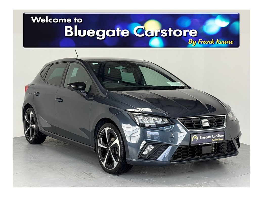 Image for 2022 SEAT Ibiza 1.0 TSI 95BHP FR**MULTIFUNCTIONAL STEERING WHEEL**DUAL CLIMATE CONTROL**DIGITAL MEDIA DISPLAY**APPLE CARPLAY**PARKING SENSORS**BLACK CLOTH INTERIOR**18 INCH ALLOYS**FINANCE AVAILABLE**
