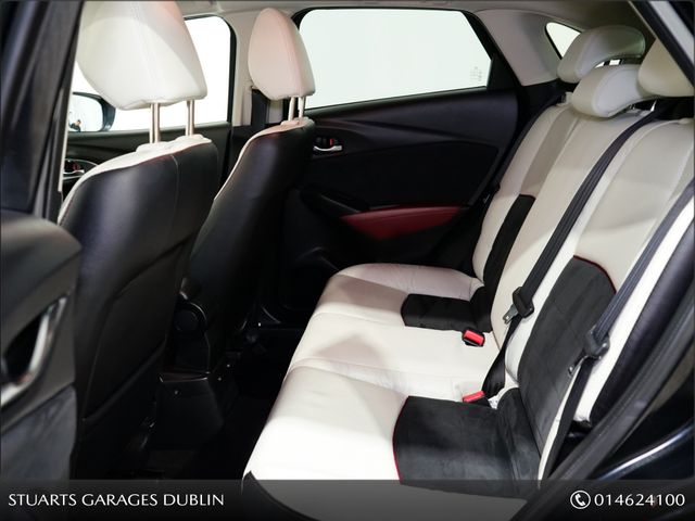 Image for 2017 Mazda CX-3 2WD 2.0P (120PS) GT SL 4DR– JET BLACK MICA & STONE LTHR, HEATED SEATS, CAMERA, HEAD-UP DISPLAY, KEYLESS ENTRY, FOLDING MIRRORS, BLUETOOTH, AUDIO STREAMING, F&R SENSORS, LANE DEPARTURE WARNING, CLIMA
