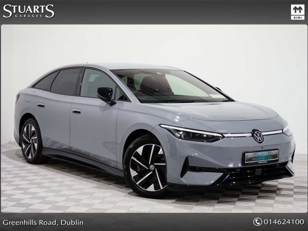 Image for 2024 Volkswagen ID.7 MATCH PRO. MOONSTONE GREY WITH ALCANTARA AND LEATHER INTERIOR, REAR CAMERA, WIRELESS ANDROID AUTO, APPLE CARPLAY, WIRELESS CHARGER, HEADS UP DISPLAY
