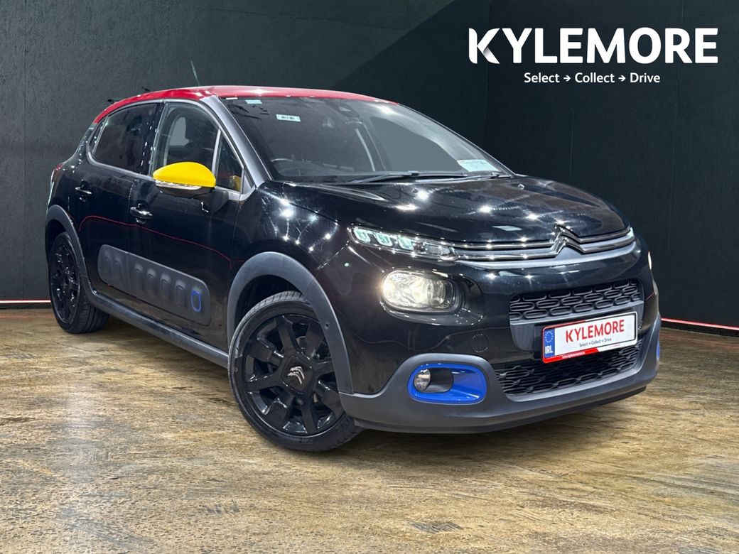 Image for 2019 Citroen C3 1.2 AUTOMATIC - JCC (JEAN-CHARLES DE CASTELBAJAC) PLUS LIMITED EDITION - UPGRADED ALLOYS - BLACK/RED TWO TONE - YELLOW/BLUE INSERTS