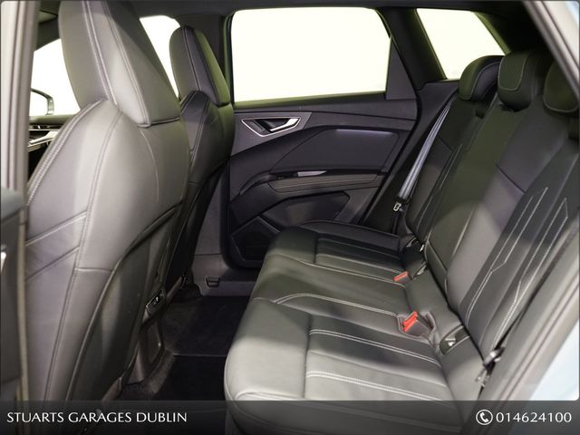 Image for 2024 Audi Q4 e-tron *S/LINE 40 – BIGGER BATTERY* Q4 E-TRON SLINE SUV: GEYSER BLUE METALLIC WITH FULL BLACK LEATHER, 20” ALLOYS, HEATED SEATS, REVERSING CAMERA