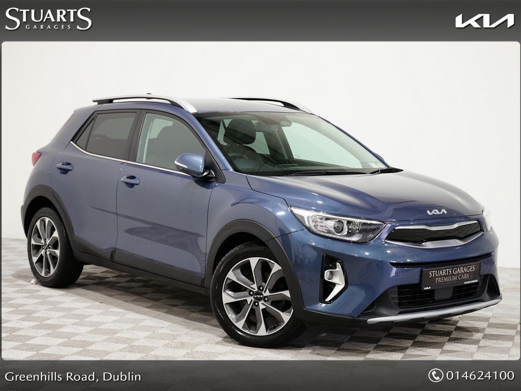Image for 2025 Kia Stonic **K3 1.0T AUTOMATIC** SMOKE BLUE METALLIC WITH HALF LEATHER INTERIOR - REVERSE CAMERA, SATELLITE NAVIGATION, PARKING SENSORS, DIAMOND CUT ALLOY WHEELS