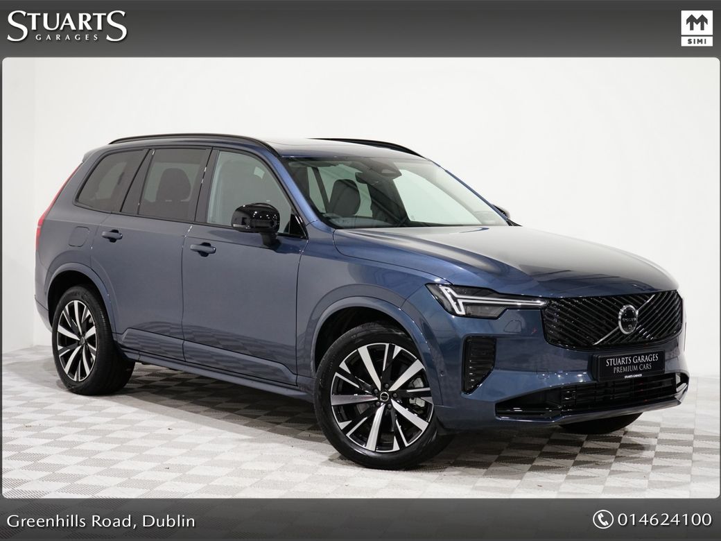 Image for 2025 Volvo XC90 PLUS DARK: DENIM BLUE WITH BLACK LEATHER, PANORAMIC ROOF, AIR SUSPENSION, HARMAN KARDON, MEMORY SEATS, 360 CAMERA