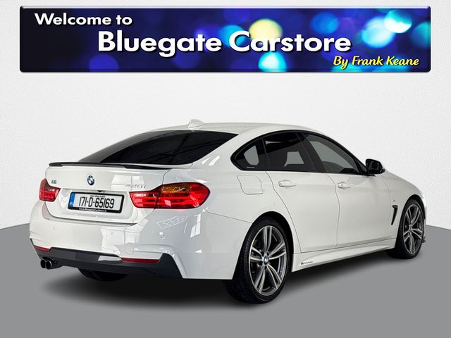 Image for 2017 BMW 4 Series DBA-4D20 GRAN COUPE **BLACK AND GREY HALF SUEDE INTERIOR**INFOTAINMENT SCREEN**DRIVE MODES**REVERSE CAMERA**APPLE CARPLAY**LEATHER MSPORT STEERING WHEEL**19 INCH ALLOY WHEELS**SEMI DIGITAL DASH**
