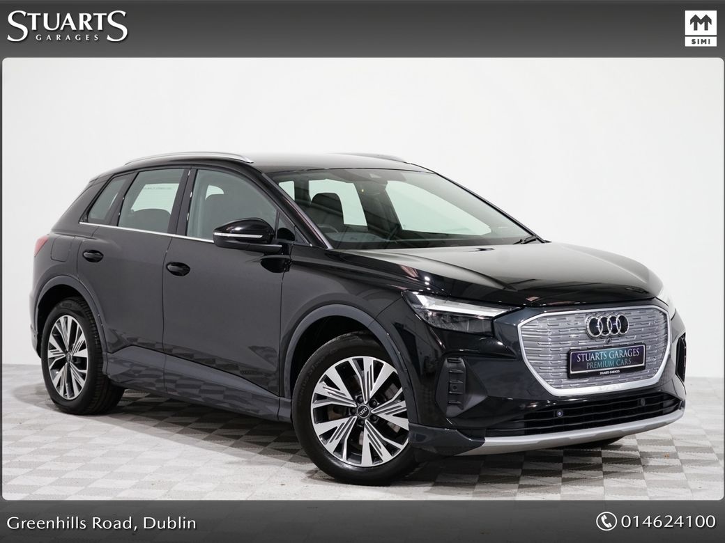 Image for 2023 Audi Q4 e-tron “40 – BIGGER BATTERY* Q4 E-TRON SPORT SUV: MYTHOS BLACK METALLIC, HEADS-UP DISPLAY, 19” DIAMOND CUT ALLOYS, ADAPTIVE CRUISE CONTROL, HEATED SEATS