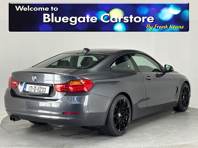 Image for 2017 BMW 4 Series 420I**NEW 19" ALLOYS **Parking Sensors**Sat Navigation**Black Leather Interior**Heated Seats**Foldable Mirrors**Air Conditioning**Multifunctional Steering Wheel**Isofix**Finance Available**