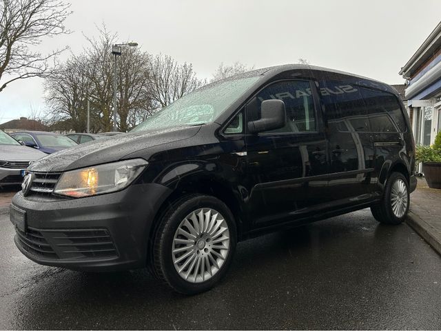 Image for 2020 Volkswagen Caddy LWB {Maxi-6-Door} in Black + Alloys - Rear Panelling Shelving & Bulk Head - CVRT 06-'26 - Fully Serviced with Warranty - Trade-in Welcome -