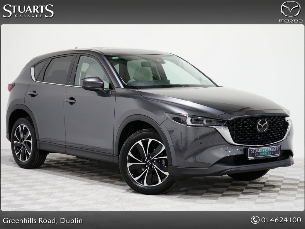 Image for 2023 Mazda CX-5 *EXCLUSIVE LINE COMFORT* MACHINE GREY WITH STONE LEATHER. ELECTRIC TAILGATE, KEYLESS, HEADS UP, NAV, ELECTRIC HEATED MEMORY SEATS, REAR CAMERA