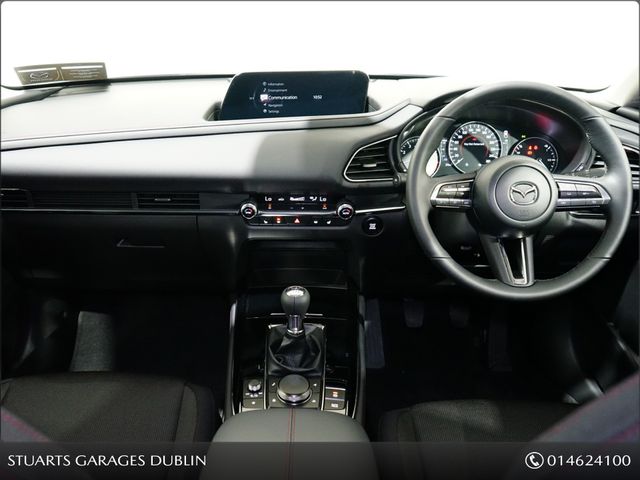 Image for 2024 Mazda CX-30 M Hybrid 2.0P (122PS) HOMURA*ELECTRIC TAILGATE, KEYLESS, HEADS UP, NAV, TRAFFIC SIGN RECOGNITION, REAR CAMERA, ADAP CRUISE, LANE DEPARTURE, HEATED SEATS, DUAL CLIMATE, BLIND SPOT DETECTION, PRIVACY