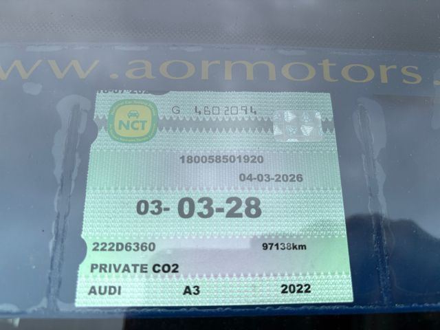 Image for 2022 Audi A3 SALOON IRISH CAR