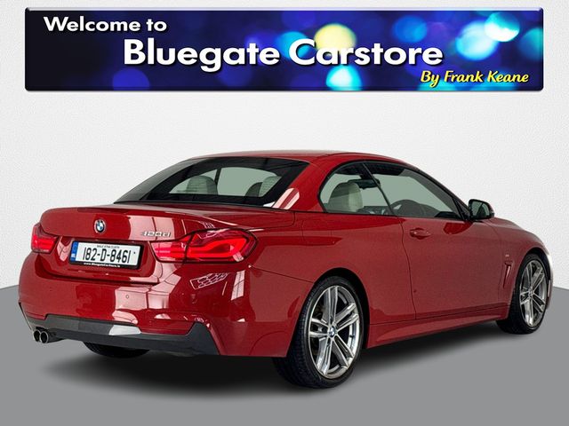 Image for 2018 BMW 4 Series M SPORT HARD TOP CONVERTIBLE**NEW 19" BLACK ALLOYS DUE**CREAM LEATHER HEATED MEMORY SEATS**DUAL CLIMATE**MULTIFUNCTIONAL STEERING WHEEL**HEATED NECK SCARF**PARKING SENSORS**SAT NAV**BLUETOOTH MEDIA**