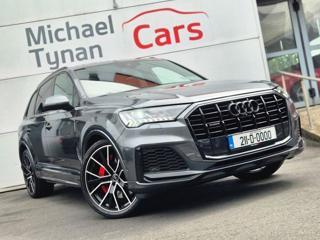 Image for 2021 Audi Q7 55e TFSI S Line Quattro, Black Pack, Comfort & Sound Pack, Black Leather, Privacy Glass, 22" Alloys, First Registered in July 2021 - Trade in Price €50, 555