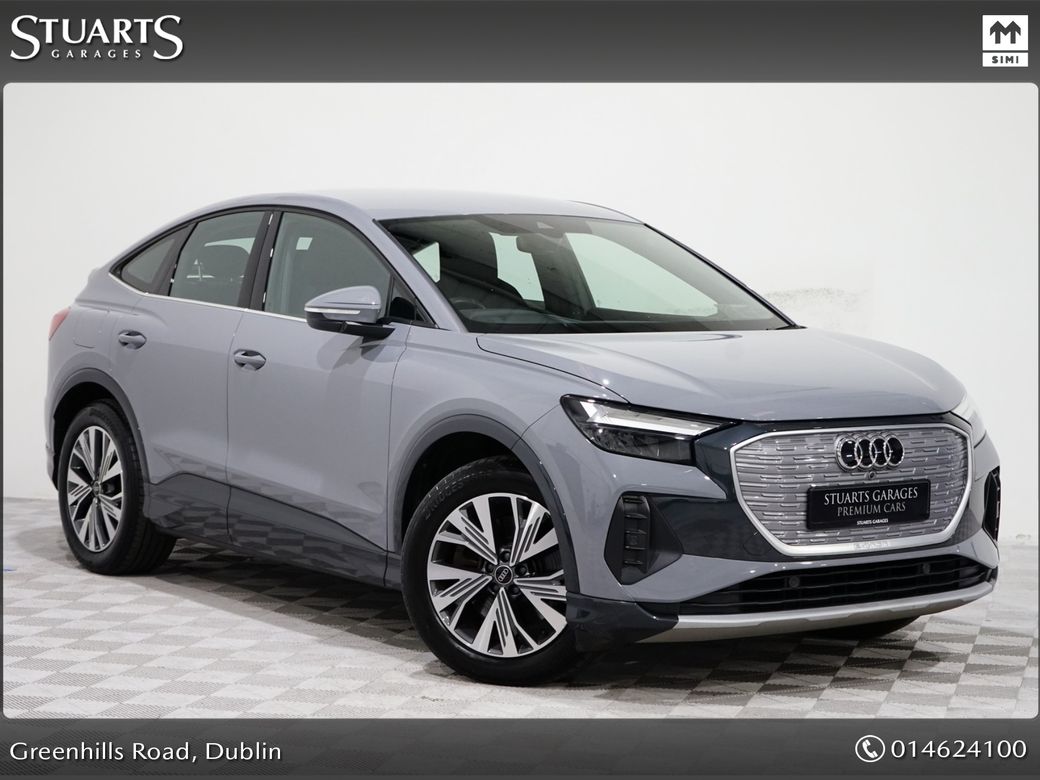 Image for 2023 Audi Q4 e-tron “40 – BIGGER BATTERY* Q4 E-TRON SPORT SPORTBACK COUPE: PEBBLE GREY, HEADS-UP DISPLAY, 19” DIAMOND CUT ALLOYS, ANDROID AUTO, HEATED SEATS