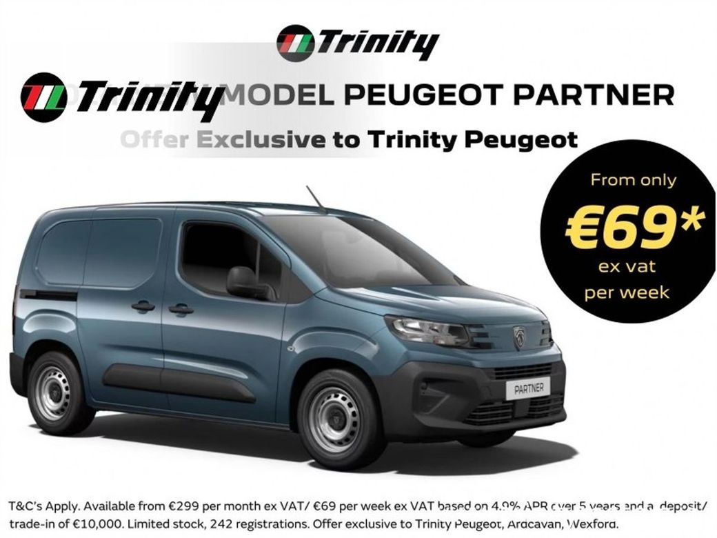 Image for 2026 Peugeot Partner FROM €69 EX VAT PER WEEK! **Limited Stock**. 262 PARTNER OFFERS ** TRINITY PEUGEOT **