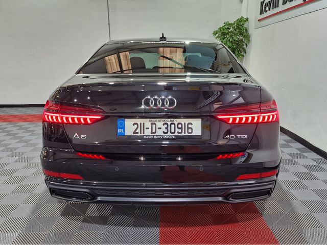 Image for 2021 Audi A6 40TDi S LINE BLACK EDITION 204BHP AUTOMATIC **LOW MILEAGE / TOP SPEC / 20" ALLOYS / APPLE CARPLAY / CRUISE CONTROL / ELECTRIC & MEMORY SEATS / SAT NAV / REVERSE CAMERA / WIRELESS PHONE CHARGING**