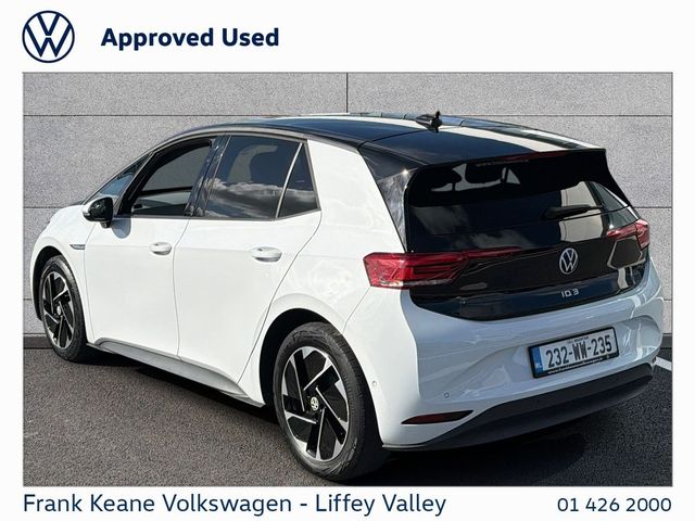 Image for 2023 Volkswagen ID.3 58KWH LIFE DX 204HP *GLACIER WHITE METALLIC* *PRIVACY GLASS* *18" ALLOYS* *HEATED SEATS* *CARPLAY / ANDROID AUTO* *BATTERY CERTIFIED* *PCP FINANCE AVAILABLE*