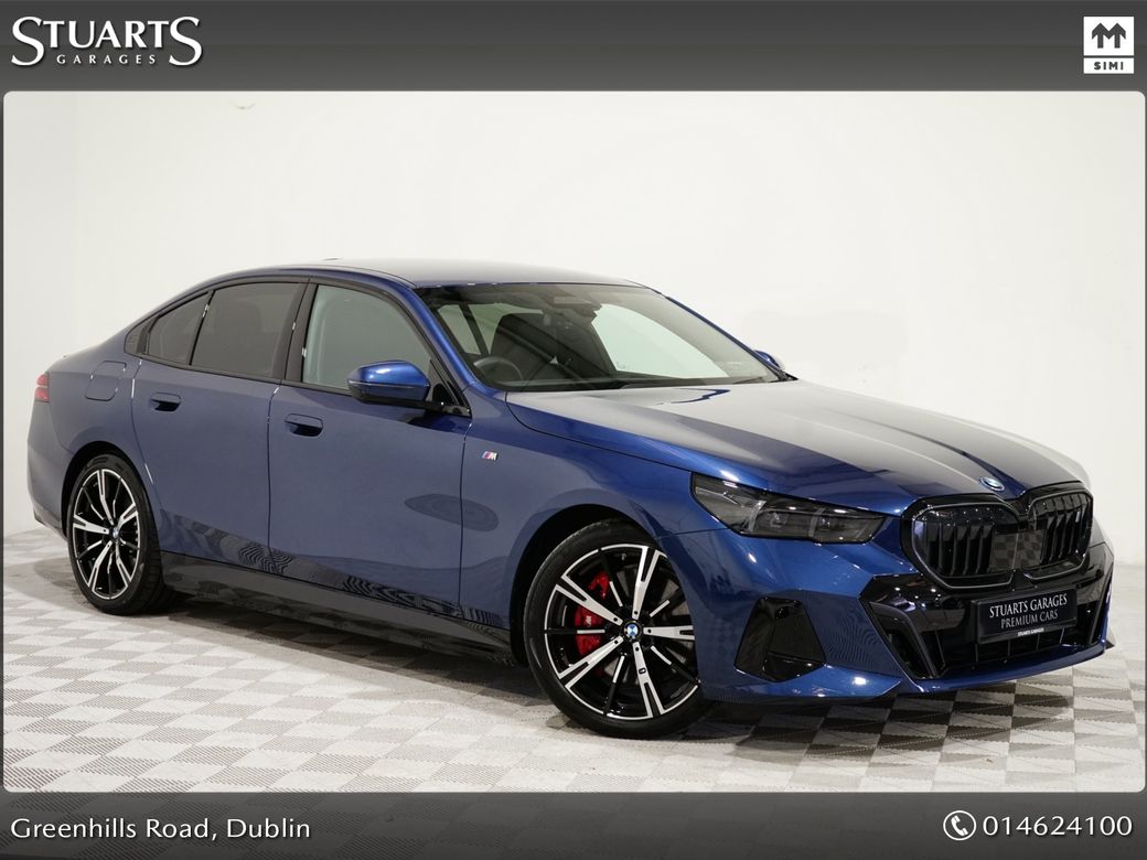 Image for 2025 BMW i5 *MASSIVE SPEC* PRO PACK, COMFORT PLUS PACK, TECHNOLOGY PLUS PACK, 20” STAR ALLOYS, PHYTONIC BLUE METALLIC WITH QUILTED BLACK LEATHER