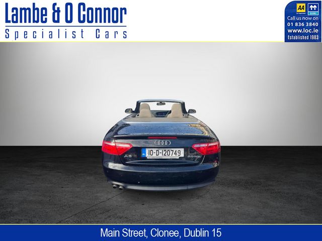 Image for 2010 Audi A5 CABRIOLET 2.0 TDI SE * BLACK / CREAM LEATHER * SERVICE HISTORY * NEW T/BELT *BEST AVAILABLE *