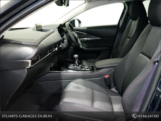 Image for 2024 Mazda CX-30 M Hybrid 2.0P (122PS) HOMURA*ELECTRIC TAILGATE, KEYLESS, HEADS UP, NAV, TRAFFIC SIGN RECOGNITION, REAR CAMERA, ADAP CRUISE, LANE DEPARTURE, HEATED SEATS, DUAL CLIMATE, BLIND SPOT DETECTION, PRIVACY