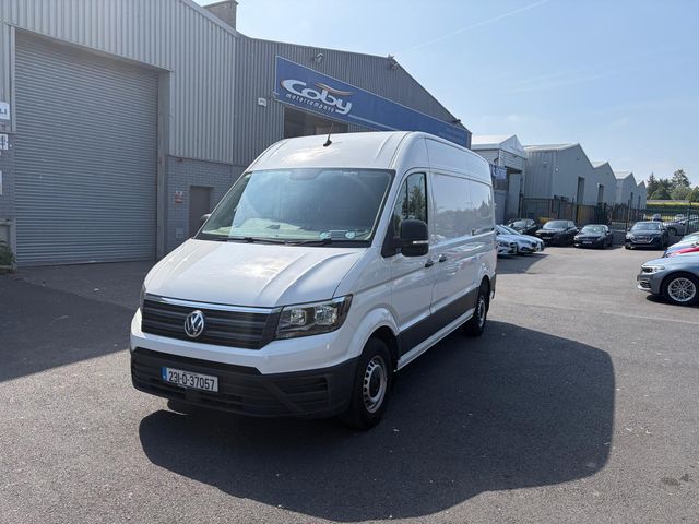 Image for 2023 Volkswagen Crafter 35 MWB 140HP M6F 5DR MANUAL. €21, 950 + VAT, 2Keys, 3 Seats, Handsfree, Irish Radio, Full Service History, Electric Mirrors & Windows, CD Player and more.