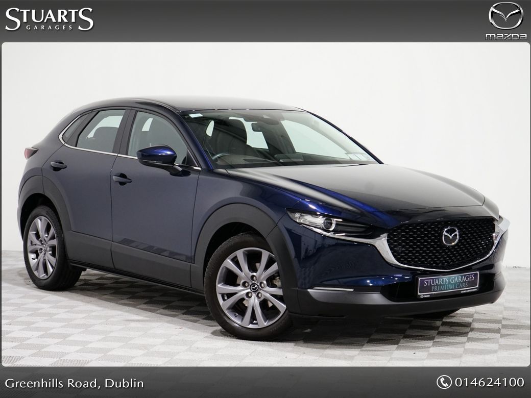 Image for 2020 Mazda CX-30 M Hybrid GT 4DR 2.0 PETROL 122PS GT DEEP CRYSTAL BLUE WITH BLACK LEATHER* LEATHER ELECTRIC HEATED MEMORY SEATS, ELECTRIC TAILGATE, HEADS UP, SAT NAV, DUAL ZONE CLIMATE, CARPLAY / ANDROID AUTO, 2 X U