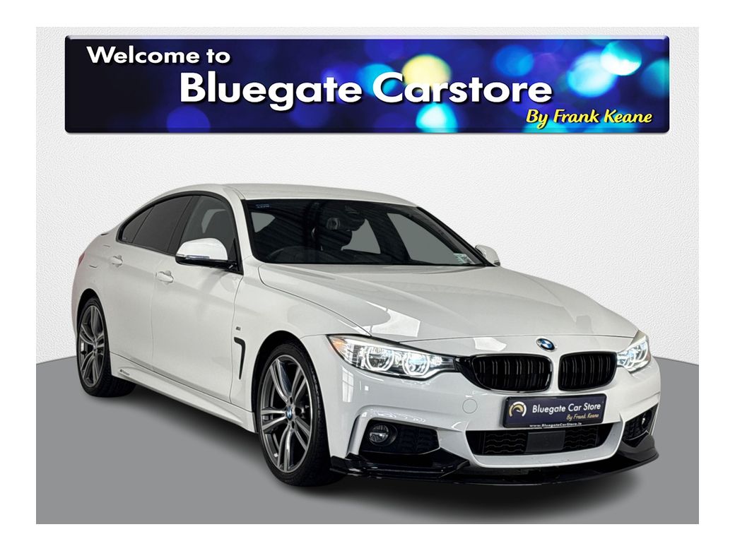 Image for 2017 BMW 4 Series DBA-4D20 GRAN COUPE **BLACK AND GREY HALF SUEDE INTERIOR**INFOTAINMENT SCREEN**DRIVE MODES**REVERSE CAMERA**APPLE CARPLAY**LEATHER MSPORT STEERING WHEEL**19 INCH ALLOY WHEELS**SEMI DIGITAL DASH**